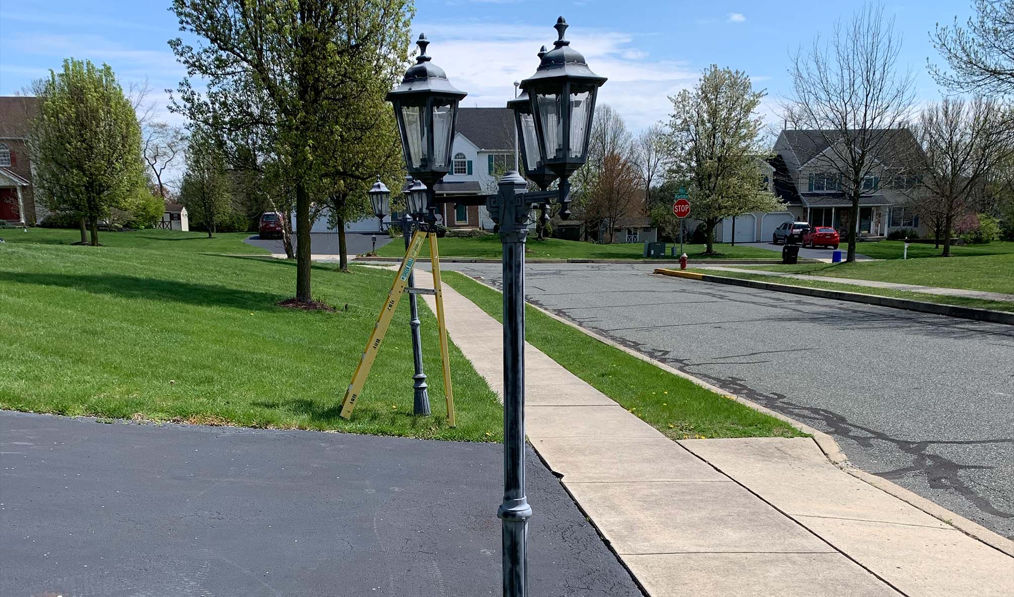 Lamp Posts At End of Driveway