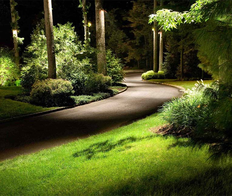 Hydroscapes Lighting For A Driveway At Night